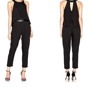 Ella Moss Black Scoop Neck Sleeveless  Jumpsuit Size‎ Medium